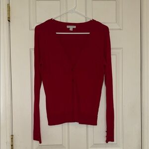 New York & Company Vibrant Red Cardigan